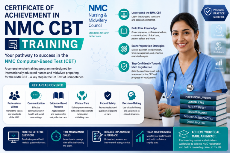 Certificate of Achievement in NMC CBT Training