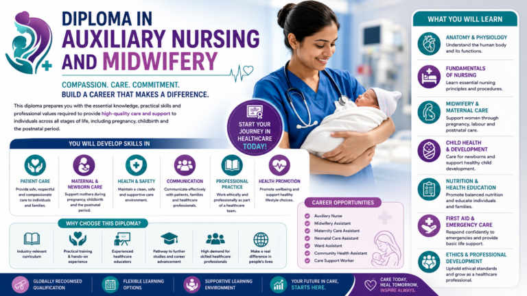 Diploma in Auxiliary Nursing and Midwifery