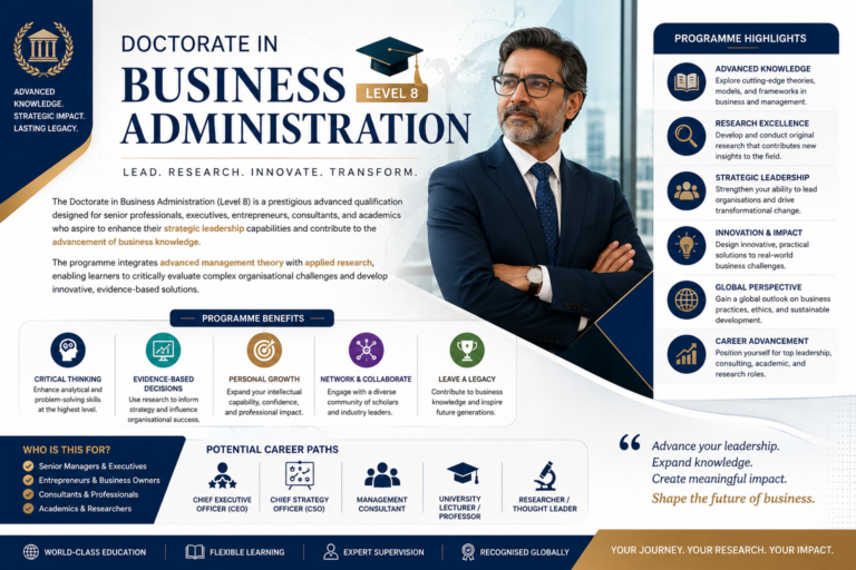 Doctorate In Business Administration (Level 8)