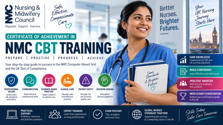 Certificate of Achievement in NMC CBT Training