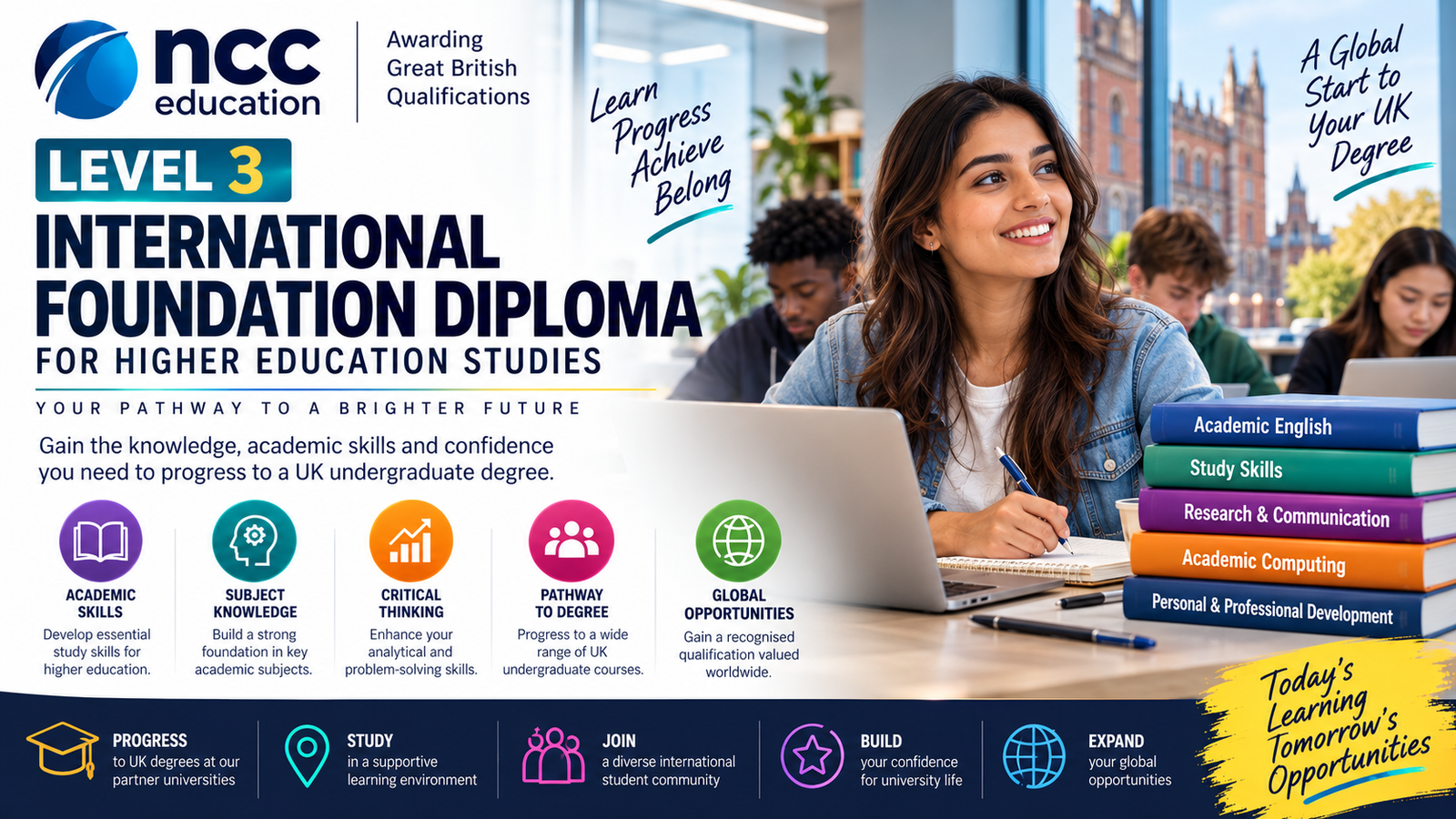 NCC Level 3 International Foundation Diploma for Higher Education Studies